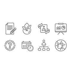 Presentation Article And Bed Bugs Icons Set