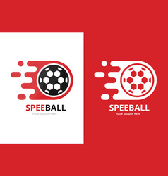 Fast Soccer Logo Combination Speed Ball