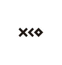 Letter X C O Square Geometric Symbol Simple Logo