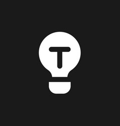 Light Bulb Dark Mode Glyph Ui Icon