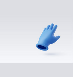 3d Blue Medical Glove Protection Personal