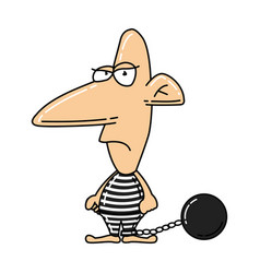 Cute Clipart Of Prisoner On Cartoon Version