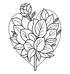 Doodle Valentine Love Flower Rose Heart Sketch