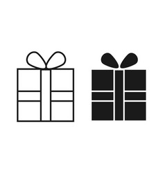 Gift Box Icons Black And White Box Present