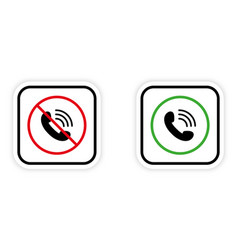 Handset Call Black Silhouette Icon Set Accept