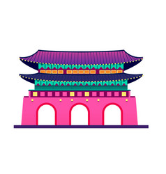 Korean Palace Complex - Modern Flat Design Style