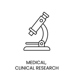 Medical Or Clinical Research Microscope Line Icon