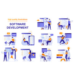 Software Development Web Concept With People