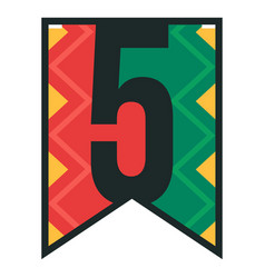 Kwanzaa Banner Numbers Five