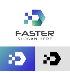 Modern Delivery Logistics Logo Faster Express