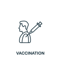 Vaccination Icon Monochrome Simple New Normality