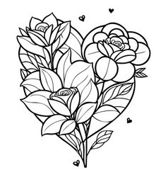 Doodle Valentine Love Flower Rose Heart Sketch