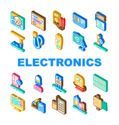 Electronics Technician Industry Icons Set