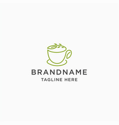 Natural Tea Logo Icon Design Template