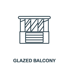 Glazed Balcony Icon Line Element From Balcony