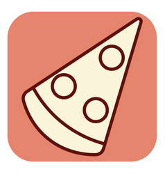 Plain Pizza Slice On A White Background