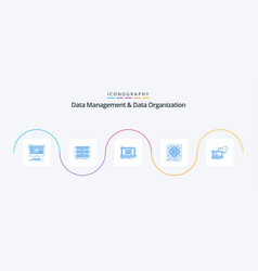 Data Management And Data Organization Blue 5 Icon