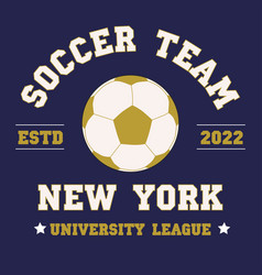 Soccer New York Badge University League Logo