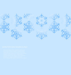 Christmas Card With White Snowflakes On Blue