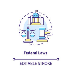 Federal Laws Concept Icon