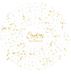 Gold Confetti Isolated On White Background