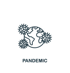 Pandemic Icon Monochrome Simple New Normality