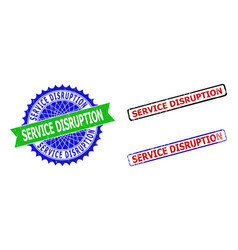 Service Disruption Rosette And Rectangle Bicolor