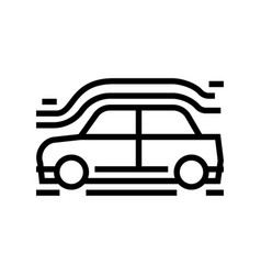 Car Aerodynamics Test Line Icon