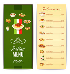 Italian Food Menu