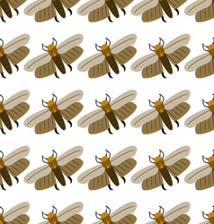 Seamless Pattern Wax Moth