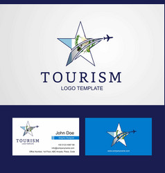 Travel Guatemala Flag Creative Star Logo