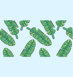 Banana Tree Leaf Seamless Pattern