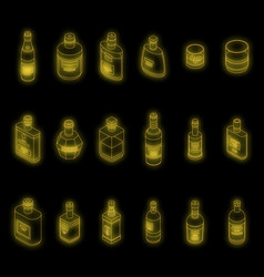 Bourbon Icons Set Neon