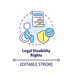 Legal Disability Rights Concept Icon