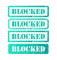 Set Of Blocked Stamp Symbol Label Sticker Sign