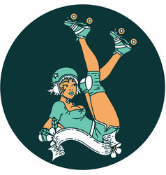 Tattoo Style Icon A Pinup Roller Derby Girl