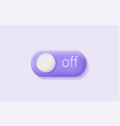 3d Off Toggle Button Purple Slide Bar Icon