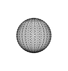 3d Wireframe Sphere With Dots And Lines