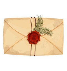 Christmas Letter Envelope With Stamp Seal