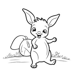 Cute Cartoon Bunny Coloring Book For Kids