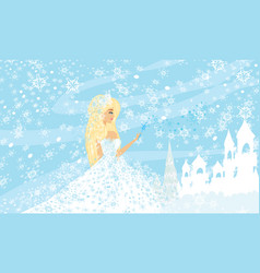 Castle Snow And A Beautiful Winter Fairy