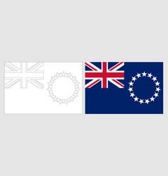 Coloring Flag Set Of Cook Islands