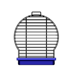 Line Bird Cage Cartoon