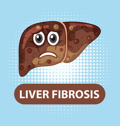 Liver Fibrosis Cartoon Character