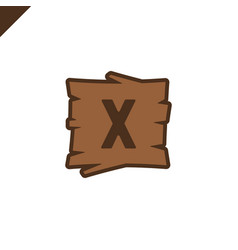 Wooden Alphabet Or Font Blocks With Letter X