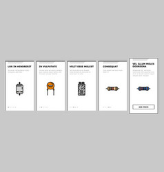 Electronic Component Circuit Chip Onboarding Icons