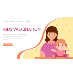 Landing Page Kids Vaccination Mom And Child