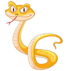 A Friendly Looking Cartoon Snake With A Smile