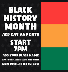 Black History Month Poster Flyer Design