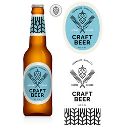 Craft Beer Label Neck On Brown Bottle 330ml